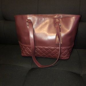 PVC burgundy bag